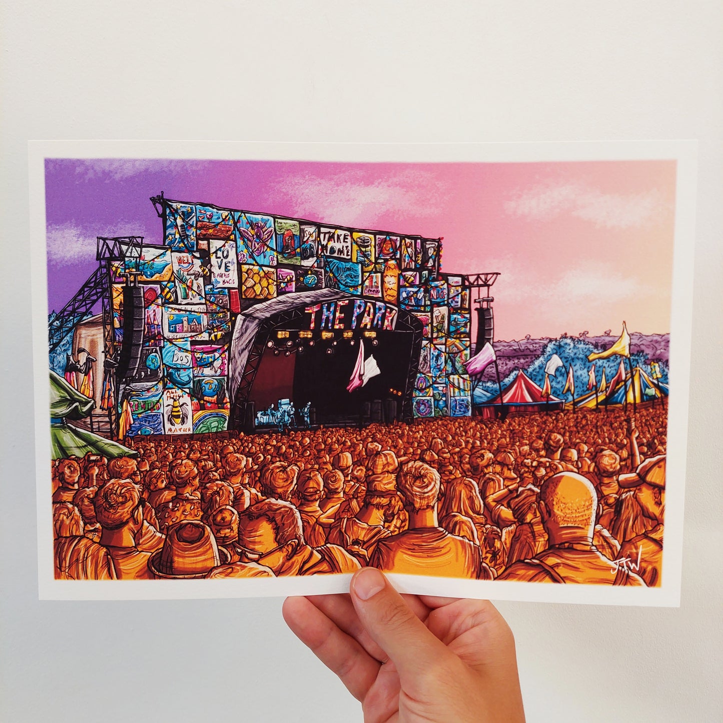 The Park Stage, Glastonbury Festival - Digital Print A4